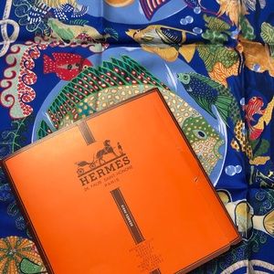 Hermès silk 34” square scarf